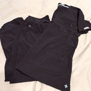 Black Med Couture Scrub Set